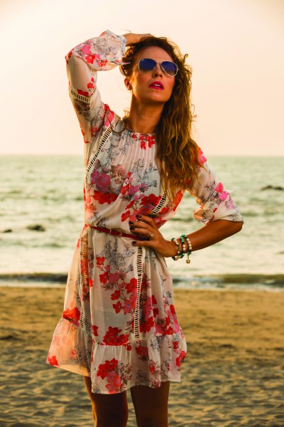 PRINTED WITH Ladder  LACE TUNIC