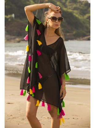  Cover up with multi colour tassels