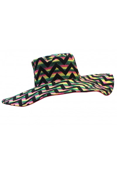 Chevron pattern jacquard hat