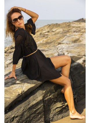 Dress with shiffly inserted top