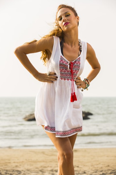 White Embroidered Top