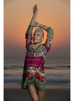 Border paisely cotton tunic