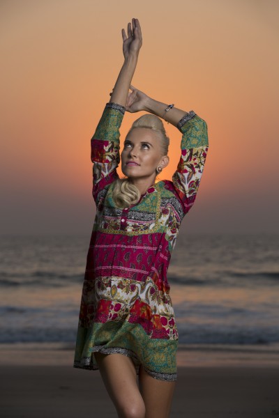 Border paisely cotton tunic