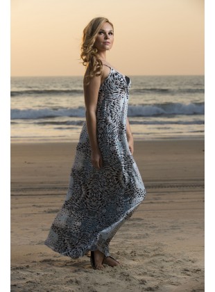 Polycrape long dress