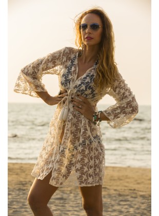 Net floral cover up