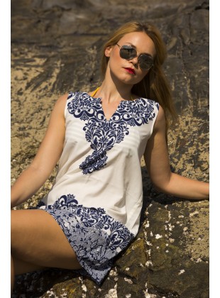 Printed crepe dress