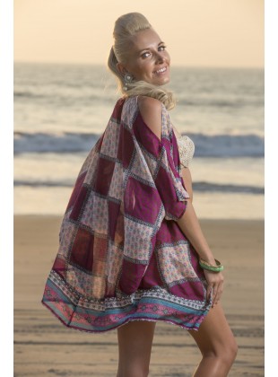 Bohoo patch print kaftan