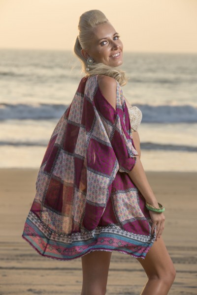 Bohoo patch print kaftan