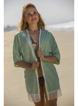 Polycrape dot print cover up