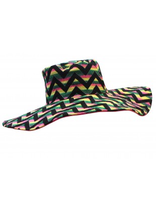 Chevron pattern jacquard hat